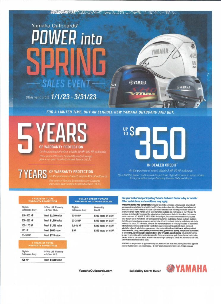 Power Into Spring Sales Event